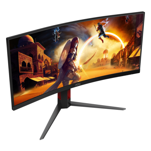 AOC CU34G4 34'', Curved, 3440x1440, VA, 180hz, 80M:1, 300cd, 0.5ms, 2xHDMI 2.0, DP 1.4, H. adj 130mm, pivot, VESA, 3Y, Black/redIPS, 75Hz, 20M:1, 250cd, 4ms, HDMI 1.4, DisplayPort 1.2, VESA, 3Y, White/Silver