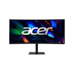 Монитор/ Acer CZ342CURVbmiphuzx 34'', ZeroFrame, Curved 1000R, Black, 21:9, VA, 3440x1440, 0,5ms, 300cd, 180Hz, HDMI(2.0), DP(1.4), Type-C(65W), USB2.0, USB-B (2up 2down), Speakers 3Wx2, FreeSync Premium, HDR 10, hadj 110, Vesa:100x100