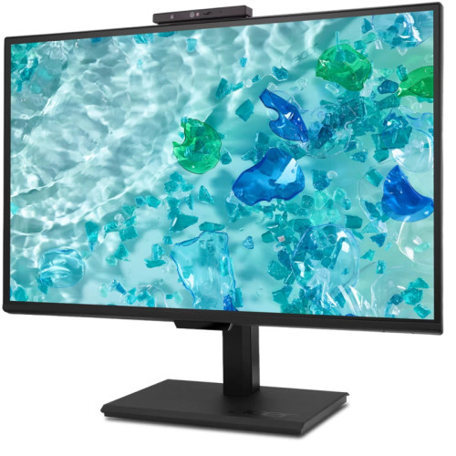 Монитор/ ACER B248YGbemiqprcuzx 23,8'', ZeroFrame, Black, PCR 85% + OBP 5%, 16:9, IPS, 1920x1080, 4ms, 300cd, 120Hz, 1xHDMI(2.0) + 1xDP(1.2) + 1xDP Out + Type-C(PD100W) + 1xDP Out + RJ45 + USB Hub(3.2) + USB-B(2up 3down) + Webcam + SPK + Audio Out, Speake
