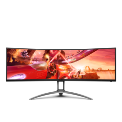 AOC AG493UCX2 49'', Curved, 5120x1440, VA, 165hz, 80M:1, 400cd, 1ms, 3xHDMI 2.0, DP 1.4, 3xUSB 3.2, Type-C 65W, Speakers, H. adj 100mm, 3Y, Black