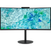 Монитор/ ACER Vero CB343CURJ0bemiiprcuzx 34'', ZeroFrame, Curved 1500R, Black, PCR 85%+OBP 5%, 21:9, VA, 3440x1440, 1 (VRB)ms, 350cd, 120Hz, 2xHDMI(2.1) + 1xDP(1.4) + 1xType-C(140W) + RJ45 + SPK + Audio Out + USB 3.2x3 + USB-B (2up 4down) + Adj. Webcam 5M Монитор/ ACER Vero CB343CURJ0bemiiprcuzx 34'', ZeroFrame, Curved 1500R, Black, PCR 85%+OBP 5%, 21:9, VA, 3440x1440, 1 (VRB)ms, 350cd, 120Hz, 2xHDMI(2.1) + 1xDP(1.4) + 1xType-C(140W) + RJ45 + SPK + Audio Out + USB 3.2x3 + USB-B (2up 4down) + Adj. Webcam 5M