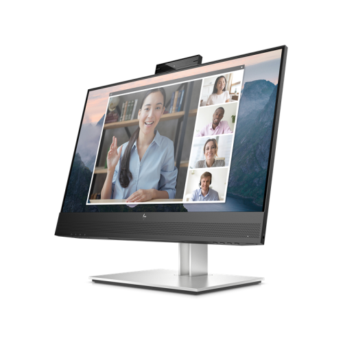 Монитор/ HP E24mv G4 Conferensing FHD Monitor 23.8'' (1920 x 1080), IPS, 178/178, 5мс, 250nit, DP/HDMI/VGA, 5USB, Audio, cam/mic, LTSP, 1y