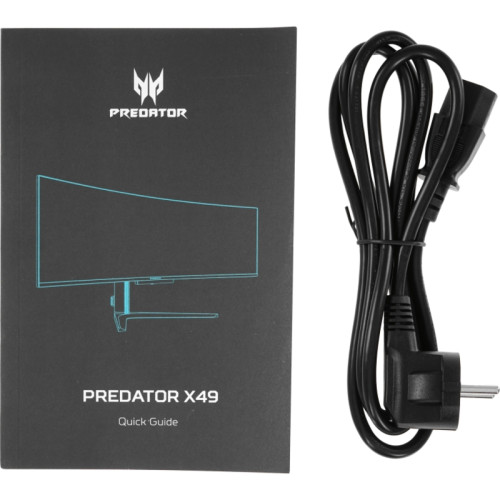 Монитор Acer Predator 49'' X49Vbmiiphuzx 1800R, 32:9, QD-OLED, DQHD, 0,03ms, 250cd, 144Hz, HDMI, DP, USB, USB-C, SPK, HAS