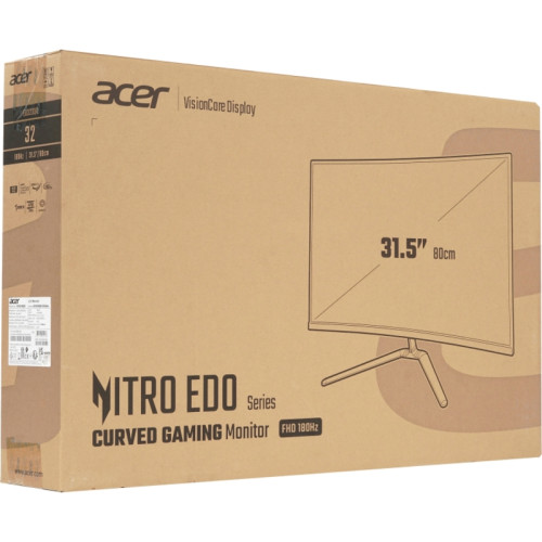 Монитор Acer ED320QRS3biipx 31,5'' 1500R, 16:9, VA, FHD, 1ms, 250cd, 180Hz, HDMI, DP Монитор Acer ED320QRS3biipx 31,5'' 1500R, 16:9, VA, FHD, 1ms, 250cd, 180Hz, HDMI, DP