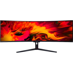 Монитор/ ACER Nitro EI491CRSbmiipphx 49'', ZeroFrame, Curved 1800R, Black, 32:9, VA, 3840x1080, 4 (GTG)ms, 400cd, 144Hz, 2xHDMI(2.0) + 2xDP(1.4) + SPK + Audio Out, Speakers 3Wx2, sync: FreeSync Premium Pro, hdr: HDR 400, hadj 95 Vesa:75x75