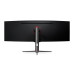 Монитор HISPIDA 49'' 5120x1440, VA, 178/178, 6ms, 320nit, 3000:1, 120Hz, DP/HDMI, 2xUSB-A, FreeSync, LowBlueLight, USB-C 65W, RJ45, LTS, IntPWR, Black, 1y