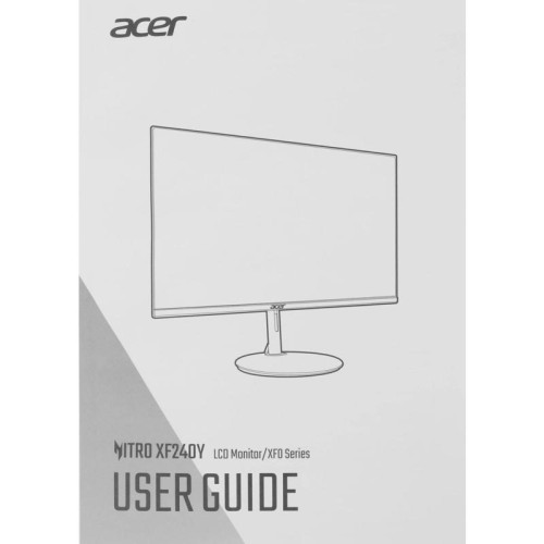 Монитор Acer XF240YM3biiph 23,8'', Black, 16:9, IPS, 1920x1080, 1 / 4ms, 250cd, 180Hz, 2xHDMI, 1xDP, HAS