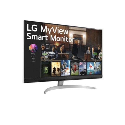 Монитор LG LCD 32SQ700S-W/ LG MyView 32SQ700S-W 31.5'' 4K UHD Smart Monitor, VA, 250cd/m2, 16:9, 5мс (GtG), 60Hz, 178/178, speakers 5Wx2, внешний БП, USB Type-C™ (PD 65 W), 2xHDMI, USB, VESA 100x100 mm, webOS