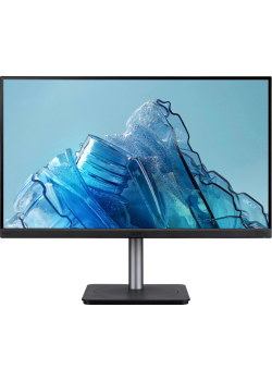 Монитор/ ACER Vero CB243YGbemipruzx 23.8'', ZeroFrame, Black, PCR 85%+OBP 5%, 16:9, IPS, 1920x1080, 1 / 4 (GTG)ms, 300cd, 120Hz, 1xHDMI(1.4) + 1xDP(1.2) + 1xType-C(90W) + SPK + Audio out + USB3.2x3 + USB-B (2up 3down) + RJ45, Speakers 2Wx2, sync: FreeSync