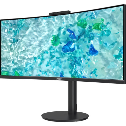 Монитор/ ACER Vero CB343CURJ0bemiiprcuzx 34'', ZeroFrame, Curved 1500R, Black, PCR 85%+OBP 5%, 21:9, VA, 3440x1440, 1 (VRB)ms, 350cd, 120Hz, 2xHDMI(2.1) + 1xDP(1.4) + 1xType-C(140W) + RJ45 + SPK + Audio Out + USB 3.2x3 + USB-B (2up 4down) + Adj. Webcam 5M Монитор/ ACER Vero CB343CURJ0bemiiprcuzx 34'', ZeroFrame, Curved 1500R, Black, PCR 85%+OBP 5%, 21:9, VA, 3440x1440, 1 (VRB)ms, 350cd, 120Hz, 2xHDMI(2.1) + 1xDP(1.4) + 1xType-C(140W) + RJ45 + SPK + Audio Out + USB 3.2x3 + USB-B (2up 4down) + Adj. Webcam 5M