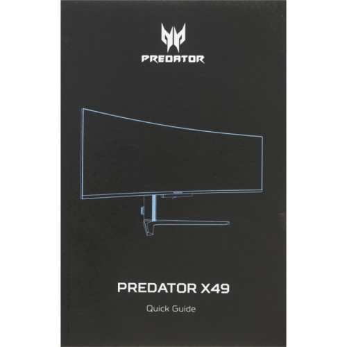 Монитор Acer Predator 49'' X49Xbmipphuzx 1800R, 32:9, QD-OLED, DQHD, 0,03ms, 250cd, 240Hz, HDMI, 2xDP, USB, USB-C, SPK, HAS Монитор Acer Predator 49'' X49Xbmipphuzx 1800R, 32:9, QD-OLED, DQHD, 0,03ms, 250cd, 240Hz, HDMI, 2xDP, USB, USB-C, SPK, HAS