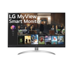 Монитор LG LCD 32SQ700S-W/ LG MyView 32SQ700S-W 31.5'' 4K UHD Smart Monitor, VA, 250cd/m2, 16:9, 5мс (GtG), 60Hz, 178/178, speakers 5Wx2, внешний БП, USB Type-C™ (PD 65 W), 2xHDMI, USB, VESA 100x100 mm, webOS