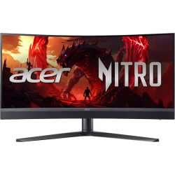 Монитор/ ACER Nitro XZ343CURX0bmiiphuzx 34'', ZeroFrame, Curved 1000R, Black, 21:9, VA, 3440x1440, 1 (VRB)ms, 350, 400 peakcd, 200Hz, 2xHDMI(2.1) + 1xDP(1.4) + 1xType-C(65W) + SPK + Audio Out + 2xUSB 3.2 + USB-B (2up 2down) + Mic array, Speakers 5Wx2, syn