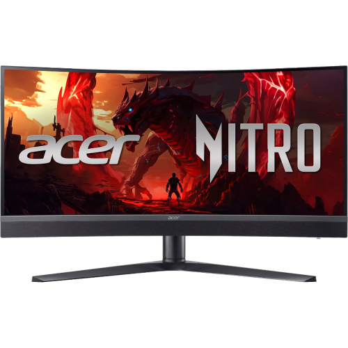 Монитор/ ACER Nitro XZ343CURX0bmiiphuzx 34'', ZeroFrame, Curved 1000R, Black, 21:9, VA, 3440x1440, 1 (VRB)ms, 350, 400 peakcd, 200Hz, 2xHDMI(2.1) + 1xDP(1.4) + 1xType-C(65W) + SPK + Audio Out + 2xUSB 3.2 + USB-B (2up 2down) + Mic array, Speakers 5Wx2, syn