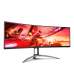 AOC AG493UCX2 49'', Curved, 5120x1440, VA, 165hz, 80M:1, 400cd, 1ms, 3xHDMI 2.0, DP 1.4, 3xUSB 3.2, Type-C 65W, Speakers, H. adj 100mm, 3Y, Black
