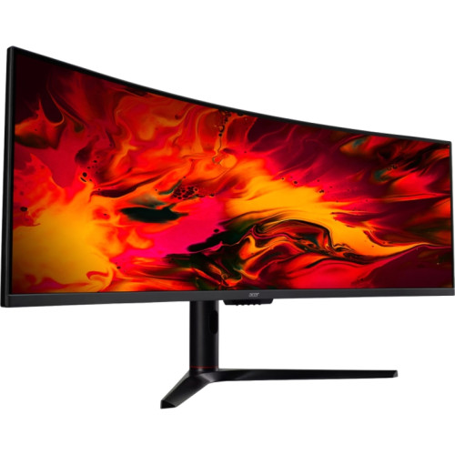 Монитор/ ACER Nitro EI491CRSbmiipphx 49'', ZeroFrame, Curved 1800R, Black, 32:9, VA, 3840x1080, 4 (GTG)ms, 400cd, 144Hz, 2xHDMI(2.0) + 2xDP(1.4) + SPK + Audio Out, Speakers 3Wx2, sync: FreeSync Premium Pro, hdr: HDR 400, hadj 95 Vesa:75x75