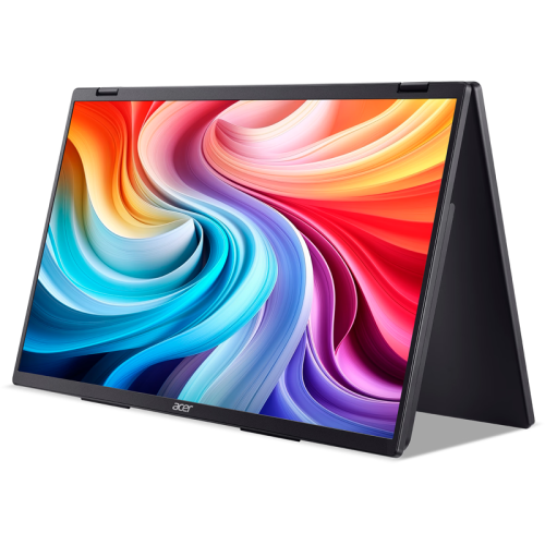 Монитор/ ACER PD193QEbmiuux 18,5'', Double Portable monitor, UltraThin Black, 16:9, IPS, 1920x1080, 4ms, 250cd, 100Hz, 1xHDMI + 2xType-C(15W) + SPK + Audio Out, Speakers 2Wx2, sync: FreeSync, Vesa:100x100