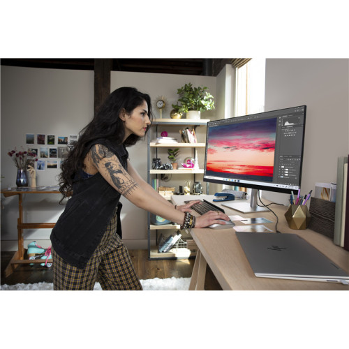 Монитор/ HP E24mv G4 Conferensing FHD Monitor 23.8'' (1920 x 1080), IPS, 178/178, 5мс, 250nit, DP/HDMI/VGA, 5USB, Audio, cam/mic, LTSP, 1y