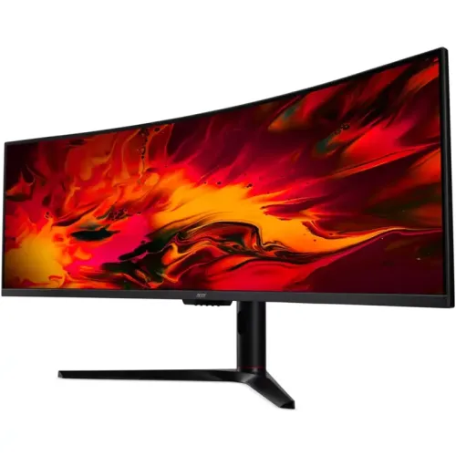 Монитор/ Acer EI491CURSbmiipphx 49'', ZeroFrame, Curved 1800R, Black, 32:9, VA, 5120x1440, 4ms, 350, HDR 400cd, 120Hz, 2xHDMI(2.0), 2xDP(1.4), Speakers 3Wx2, FreeSync Premium, HDR 400, h. adj 95, Vesa:75x75