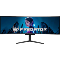 Монитор Acer Predator 49'' X49Vbmiiphuzx 1800R, 32:9, QD-OLED, DQHD, 0,03ms, 250cd, 144Hz, HDMI, DP, USB, USB-C, SPK, HAS
