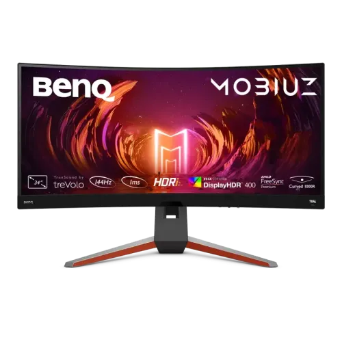 Benq EX3410R 34'', 3440x1440, IPS, Curved, 144Hz, 20M:1, 400cd, 1ms, 3xHDMI, DP, Speakers, 3xUSB, FreeSync, Height adj 100, 3Y, Black