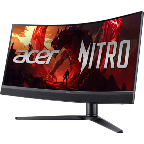 Монитор/ ACER Nitro XZ343CURX0bmiiphuzx 34'', ZeroFrame, Curved 1000R, Black, 21:9, VA, 3440x1440, 1 (VRB)ms, 350, 400 peakcd, 200Hz, 2xHDMI(2.1) + 1xDP(1.4) + 1xType-C(65W) + SPK + Audio Out + 2xUSB 3.2 + USB-B (2up 2down) + Mic array, Speakers 5Wx2, syn