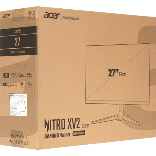 Монитор Acer XV272UF3bmiiprx 27'', 16:9, IPS, QHD, 0,5/1ms, 400cd, 300Hz, HDMI, DP, SPK, HAS