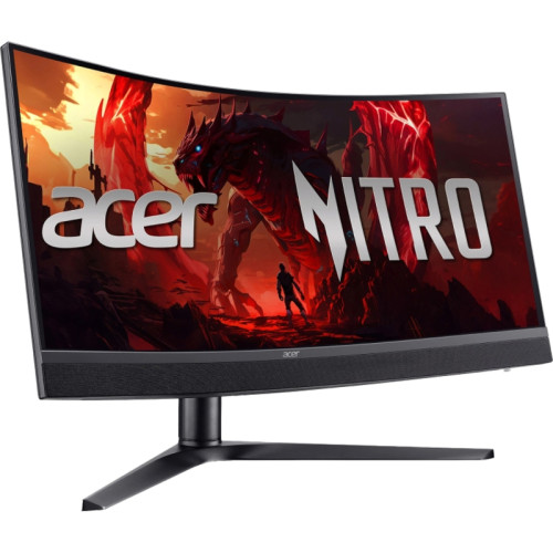 Монитор/ ACER Nitro XZ343CURX0bmiiphuzx 34'', ZeroFrame, Curved 1000R, Black, 21:9, VA, 3440x1440, 1 (VRB)ms, 350, 400 peakcd, 200Hz, 2xHDMI(2.1) + 1xDP(1.4) + 1xType-C(65W) + SPK + Audio Out + 2xUSB 3.2 + USB-B (2up 2down) + Mic array, Speakers 5Wx2, syn