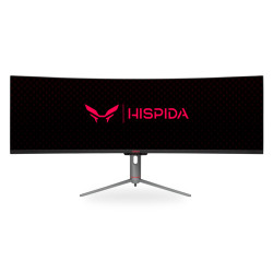 Монитор HISPIDA 49'' 5120x1440, VA, 178/178, 6ms, 320nit, 3000:1, 120Hz, DP/HDMI, 2xUSB-A, FreeSync, LowBlueLight, USB-C 65W, RJ45, LTS, IntPWR, Black, 1y