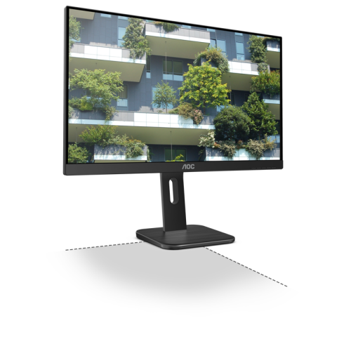 AOC 24P1 23.8'', 1920x1080, IPS, 60hz, 50M:1, 250cd, 4ms, VGA, HDMI 1.4, DP 1.2, 4xUSB 3.2, Speakers, H. adj 150mm, pivot, VESA, 3Y, Black