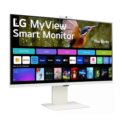 Монитор LG LCD 32SR85U-W/ LG MyView 32SR85U-W 31.5'' 4K UHD Smart Monitor, IPS, 400cd/m2, 16:9, 5мс (GtG), 60Hz, 178/178, speakers 5Wx2, webcamera, внешний БП, USB Type-C(90W), 2xHDMI, USB, VESA 100x100 mm, HAS, webOS