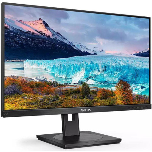 Монитор Philips 242S1AE 23.8'', 1920x1080, IPS, 75hz, 50M:1, 300cd, 4ms, VGA, HDMI 1.4, DP 1.2, Speakers, H. adj 130mm, pivot, VESA, 3Y, Black/ Philips 242S1AE 23.8'', 1920x1080, IPS, 75hz, 50M:1, 300cd, 4ms, VGA, HDMI 1.4, DP 1.2, Speakers, H. adj 130mm,
