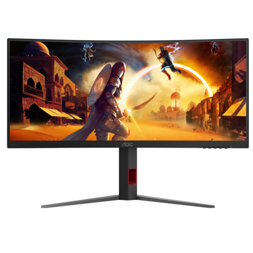 AOC CU34G4 34'', Curved, 3440x1440, VA, 180hz, 80M:1, 300cd, 0.5ms, 2xHDMI 2.0, DP 1.4, H. adj 130mm, pivot, VESA, 3Y, Black/redIPS, 75Hz, 20M:1, 250cd, 4ms, HDMI 1.4, DisplayPort 1.2, VESA, 3Y, White/Silver