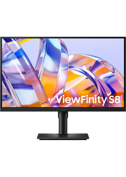 ЖК монитор Samsung S27D400GAI/ Монитор Samsung ViewFinity S8 S27H804UAI 27'', 3840x2160, IPS, 178x178, 350nit, 60Hz, 5ms, HDMI/DP, 1USB-C, 3USB-A, Audio out, Ethernet (LAN), HAS, H.Adj. 150, Tilt, Pivot, Swivel, IntPWR, 100X100VESA, Black, 3y