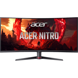 Монитор/ ACER Nitro XZ403CKRbmiiphuzx 39.7'', ZeroFrame, Curved 1000R, Black, 21:9, VA, 5120x2160, 1 / 0,5 (GTG, Min.)ms, 350, 400 peakcd, 180Hz, 2xHDMI(2.1) + 1xDP(1.4) + 1xType-C(90W) + SPK + Audio Out + USB 3.2x2 + USB-B (2up 2down), Speakers 5Wx2, syn