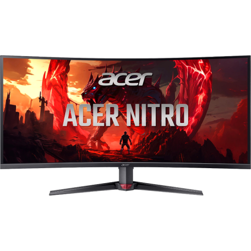 Монитор/ ACER Nitro XZ403CKRbmiiphuzx 39.7'', ZeroFrame, Curved 1000R, Black, 21:9, VA, 5120x2160, 1 / 0,5 (GTG, Min.)ms, 350, 400 peakcd, 180Hz, 2xHDMI(2.1) + 1xDP(1.4) + 1xType-C(90W) + SPK + Audio Out + USB 3.2x2 + USB-B (2up 2down), Speakers 5Wx2, syn