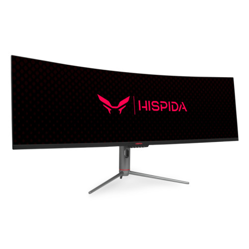 Монитор HISPIDA 49'' 5120x1440, VA, 178/178, 6ms, 320nit, 3000:1, 120Hz, DP/HDMI, 2xUSB-A, FreeSync, LowBlueLight, USB-C 65W, RJ45, LTS, IntPWR, Black, 1y