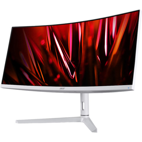 Монитор/ ACER XZ306CXWMIIIPHX 29,5'', ZeroFrame Yes, Curved 1500R White, 21:9, VA, 2560x1080, 1ms, 350, 400cd, 200Hz, 2xHDMI(1.4) + 1xHDMI(2.0) + 1xDP(1.2) + Audio out, Speakers 2Wx2, sync: FreeSync Premium, hdr: HDR 400, hadj 120