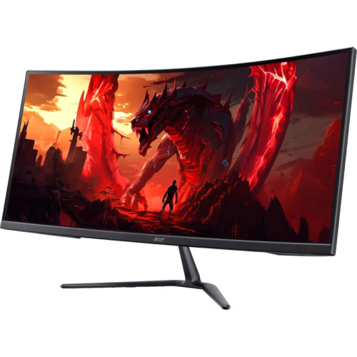 Монитор/ ACER Nitro ED340CURW0biip 34'', ZeroFrame, Curved 1500R, Black, 21:9, VA, 3440x1440, 1 (VRB)ms, 250cd, 240Hz, 2xHDMI(2.1) + 1xDP(1.4), sync: FreeSync Premium, hdr: HDR 10 Vesa:100x100