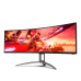 AOC AG493UCX2 49'', Curved, 5120x1440, VA, 165hz, 80M:1, 400cd, 1ms, 3xHDMI 2.0, DP 1.4, 3xUSB 3.2, Type-C 65W, Speakers, H. adj 100mm, 3Y, Black