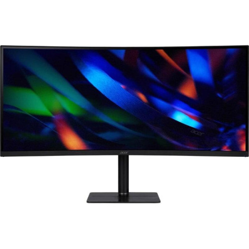 Монитор/ Acer CZ342CURVbmiphuzx 34'', ZeroFrame, Curved 1000R, Black, 21:9, VA, 3440x1440, 0,5ms, 300cd, 180Hz, HDMI(2.0), DP(1.4), Type-C(65W), USB2.0, USB-B (2up 2down), Speakers 3Wx2, FreeSync Premium, HDR 10, hadj 110, Vesa:100x100