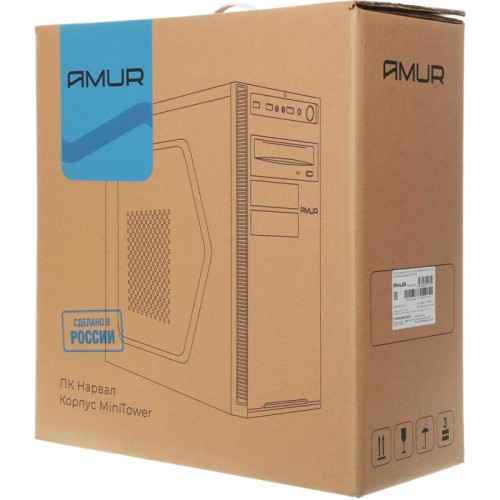 ПК Amur Нарвал B7I21 MT i5 12400 (2.5) 16Gb SSD512Gb UHDG 730 FreeDOS 2x2.5GbitEth 500W мышь клавиатура черный (RUS) (2149657)