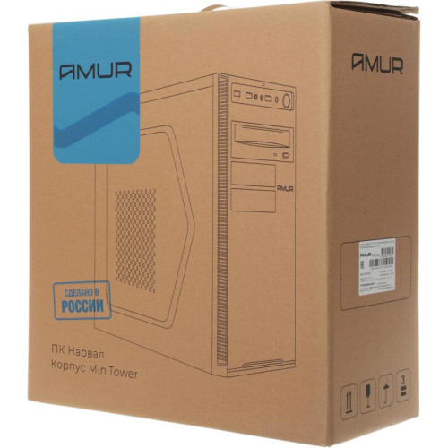 ПК Amur Нарвал B7I21 MT i3 12100 (3.3) 16Gb SSD256Gb UHDG 730 FreeDOS GbitEth 400W мышь клавиатура черный (RUS) (2147002)
