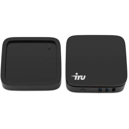 Неттоп IRU 110JLCN Cel N4500 (1.1) 8Gb SSD256Gb UHDG Windows 11 Pro GbitEth WiFi BT черный (2152163)