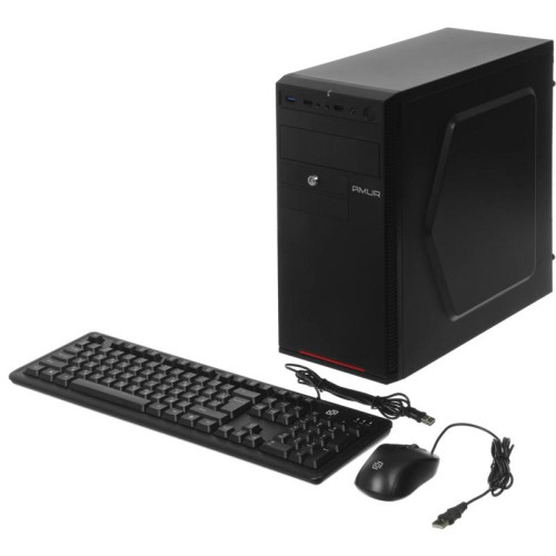 ПК Amur Нарвал B7I21 MT i3 12100 (3.3) 16Gb SSD256Gb UHDG 730 FreeDOS GbitEth 400W мышь клавиатура черный (RUS) (2147002)