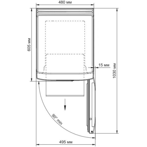 Морозильная камера Бирюса B412 черный