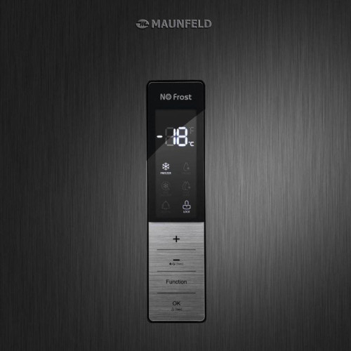 Морозильная камера Maunfeld MFFR185SB черная сталь