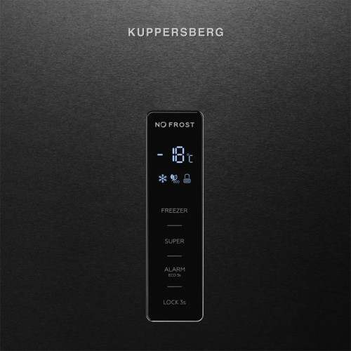 Морозильная камера Kuppersberg/ Морозильная камера Kuppersberg, High-Tech, отдельностоящая, ВхШхГ 185х60х65 см, объем 304 л, электронное управление, No Frost, LED дисплей, LED освещение, супер заморозка, инверторный компрессор, энергоэффективность А+, уро