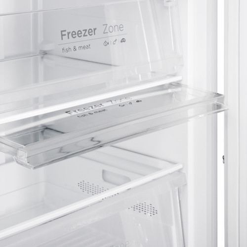 Морозильная камера MAUNFELD MFFR185W  с инвертором  NoFrost, сенсорное управление, LED освещение, перенавешиваемые двери, дисплей, звуковая индикация при открытых дверях, энергоэффективность А++, уровень шума 40 дБ, цвет белый