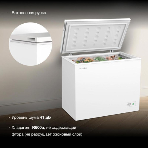 Морозильный ларь Hyundai CH25031 белый 120Вт